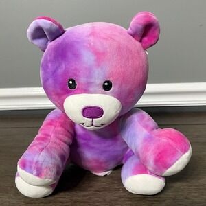 WelloBeez Plush Teddy Bear Purple Pink Tie Dye Stuffed Animal Toy Kids